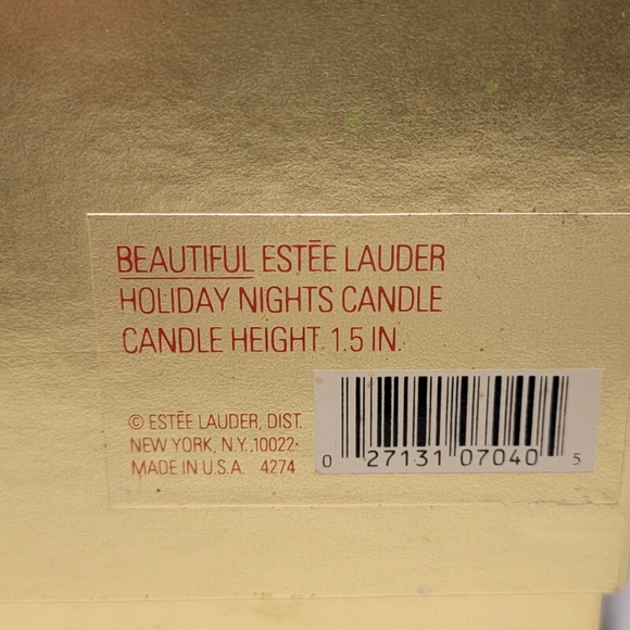 Estee Lauder Beautiful Holiday Night Ceramic Candle, Made in USA - Picture 14 of 15